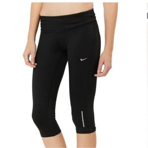 NIKE Dri-Fit Tech Capris Running Legging Pants Black Size XL